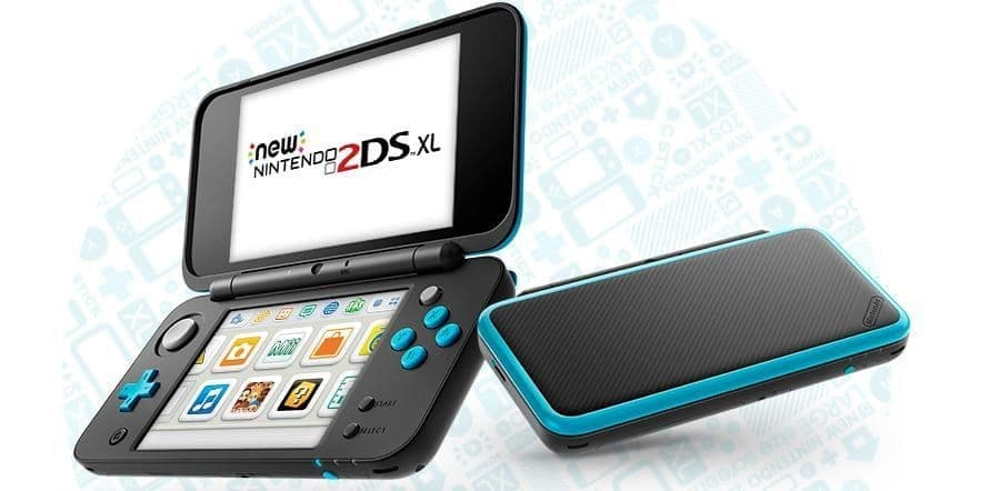 Nintendo New 2DS XL (черный + бирюзовый) прошитая 128Gb [БУ]