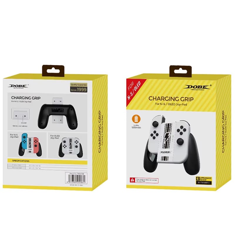Подзаряжающий держатель DOBE для Nintendo Switch Joy-Con Charging Grip (iTNS-873B), белый