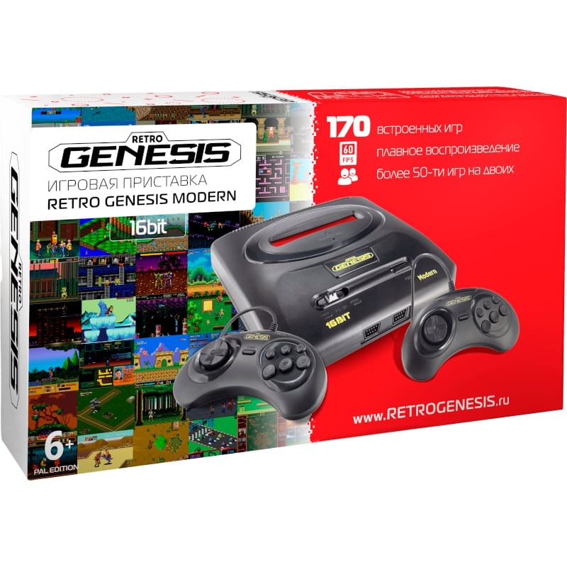 Игровая приставка 16-bit Retro Genesis Modern +170 игр (модель: DN-05)