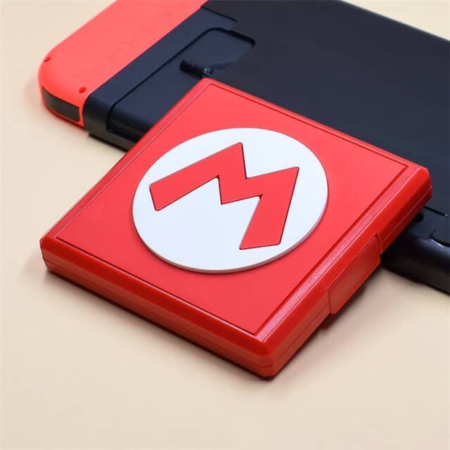 Кейс-футляр для хранения 12 картриджей (игр) "Mario M" (NSW-038U) Красный (Switch)