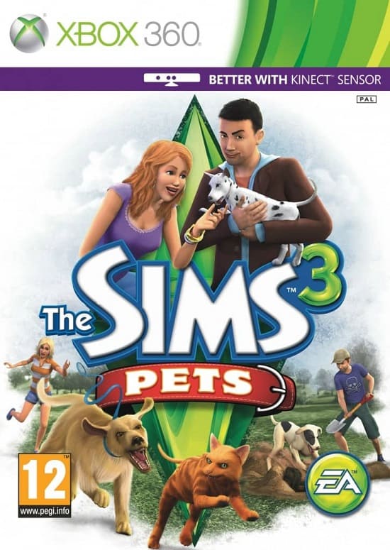 Sims 3 Питомцы (Xbox 360, АНГЛ, БУ)