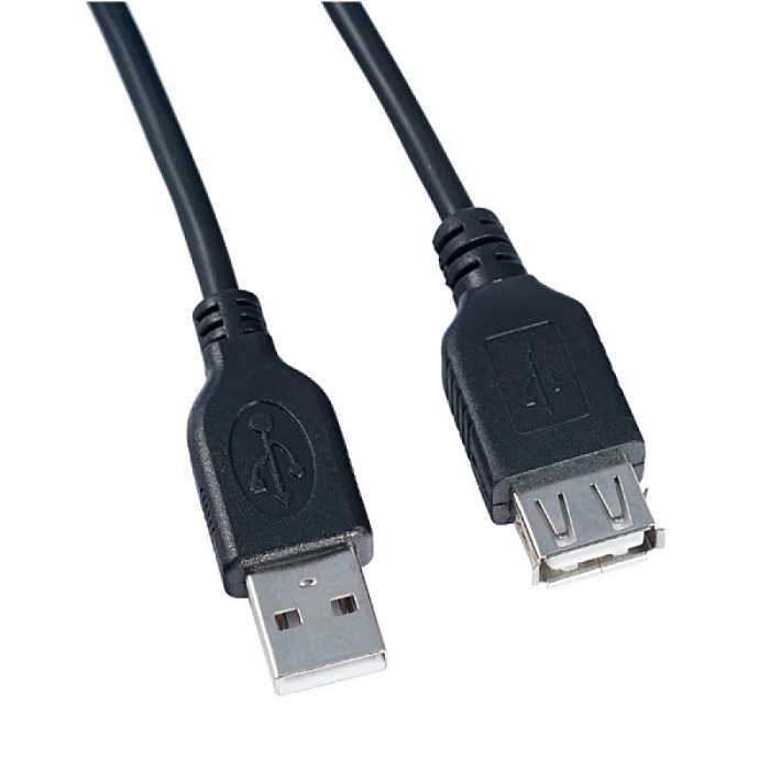 Кабель (провод-шнур) удлинительный USB2.0 A вилка - А розетка (2A) (Perfeo U4502) 1м