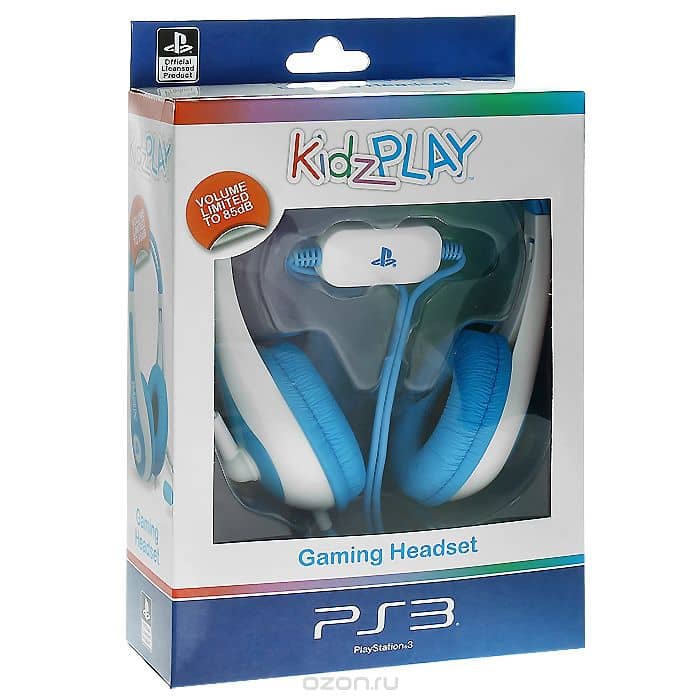 Гарнитура PS3 проводная стерео голубая KidzPLAY