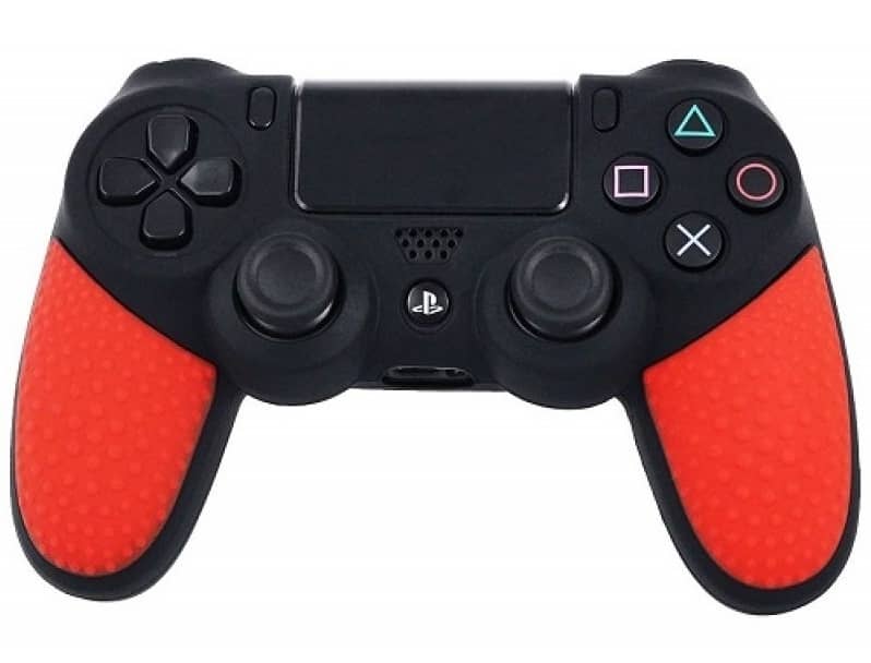 Чехол силиконовый для джойстика с красными вставками (PS4)