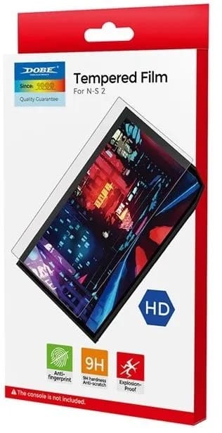 Защитное стекло с фиксатором Dobe Tempered Glass Film HD для Nintendo Switch 2 (TNS-3166)