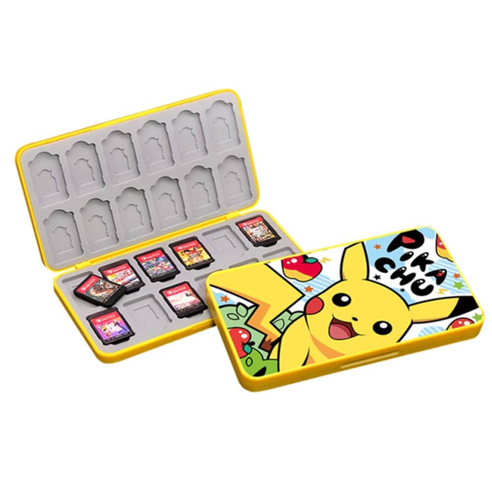 Кейс-футляр для хранения 24 картриджей (игр) Nintendo Switch Premium Game Card Case Pika!