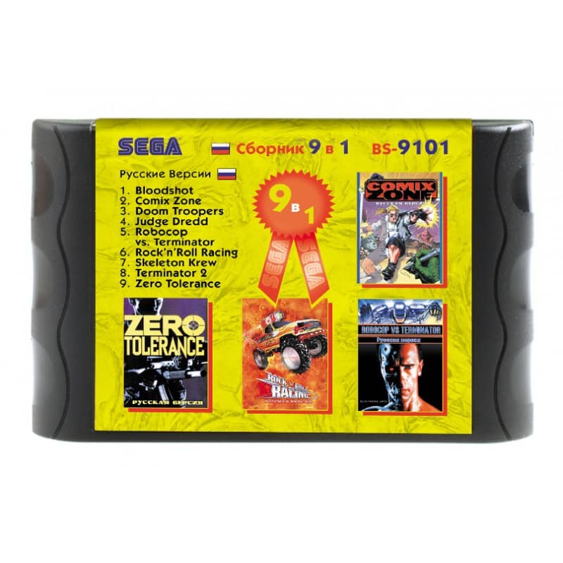 Картридж (16 бит) cборник игр 9в1 "BS-9101" (BlShot+DoomT+...) (рус) (без коробки) для Сеги Картридж (16 бит) cборник игр 9в1 "BS-9101" (BlShot+DoomT+...) (рус) (без коробки) для Сеги