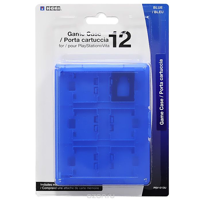 Футляр Hori для 12 игровых флэшкарт (синий)