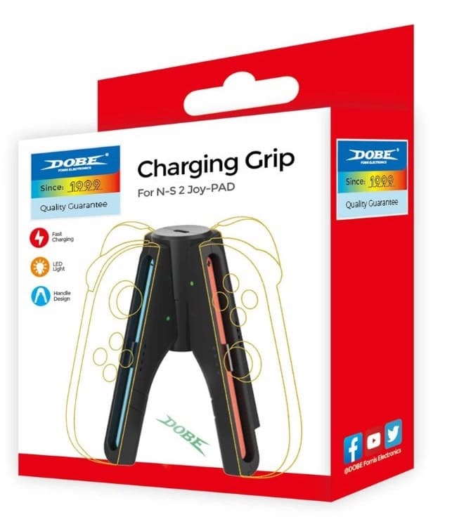 Зарядная станция Dobe Charging Grip для Joy-Con 2 Nintendo Switch 2 (TNS-3156)