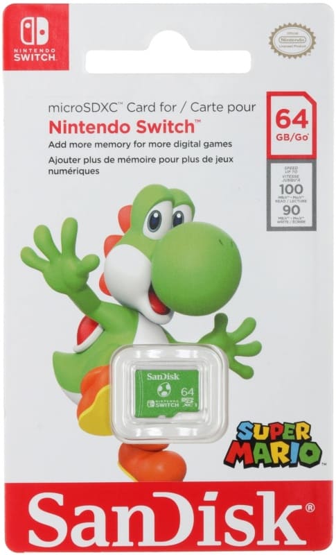 Карта памяти micro SDXC 64Gb Sandisk Nintendo Switch UHS-I U3 (100/90 MB/s)