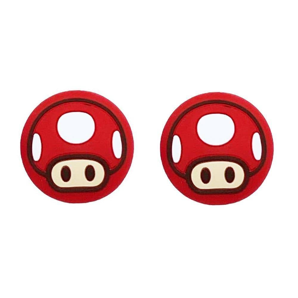 Накладки (насадки) на стики Joy Con для Nintendo Switch/Lite/Oled - Mario Toad red (2шт)