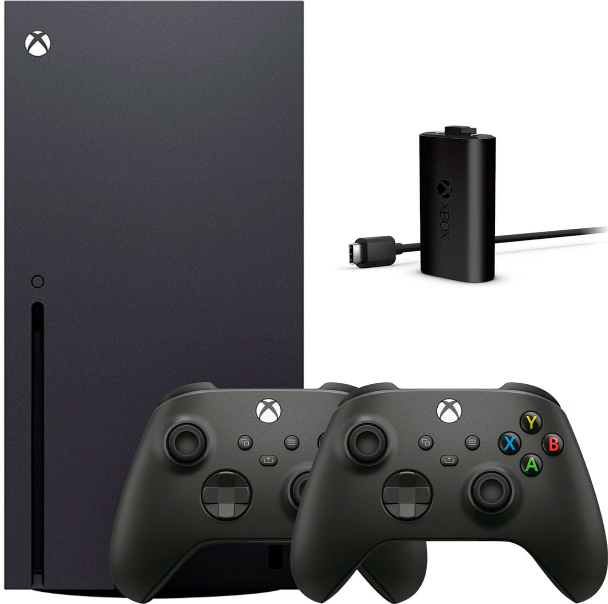 Microsoft Xbox Series X + 2-й геймпад Carbon Black + Аккумулятор и кабель Microsoft Xbox Series X + 2-й геймпад Carbon Black + Аккумулятор и кабель