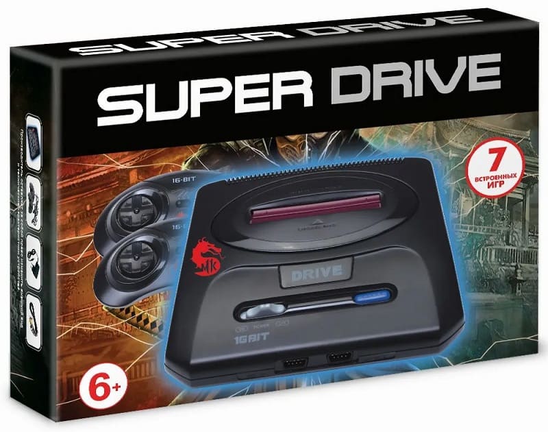 Игровая Приставка 16-bit Super Drive Classic Антология Mortal Kombat 7в1