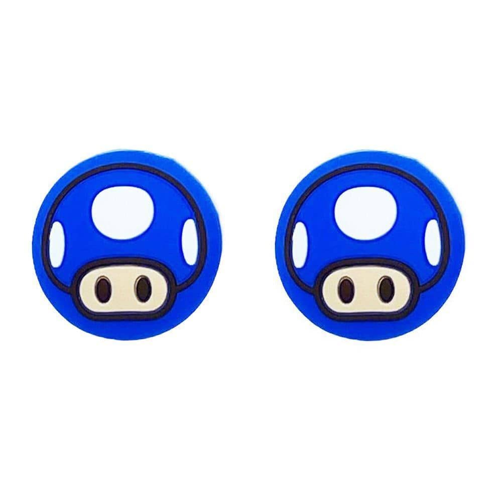 Накладки (насадки) на стики Joy Con для Nintendo Switch/Lite/Oled - Mario Toad blue (2шт)