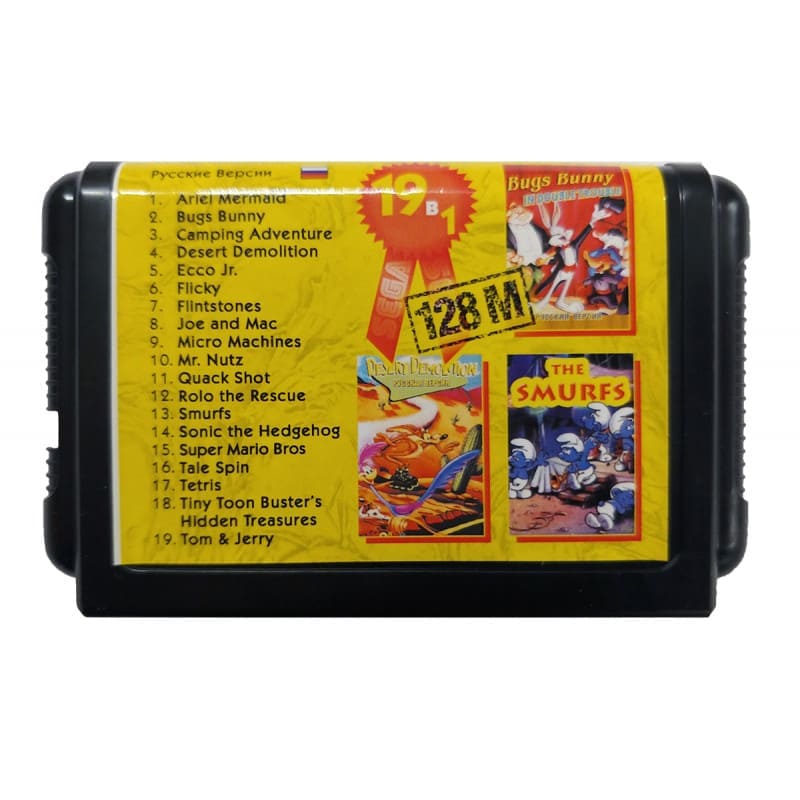 Картридж (16 бит) cборник игр 19в1 "BS 1903" (BugsB+EccoJr+Tom&Jerry+...) (без коробки) для Сеги Картридж (16 бит) cборник игр 19в1 "BS 1903" (BugsB+EccoJr+Tom&Jerry+...) (без коробки) для Сеги