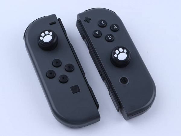 Премиум накладки на стики для Nintendo Switch/Lite/Oled - Cat Paw white - интернет-магазин GameShock г. Челябинск