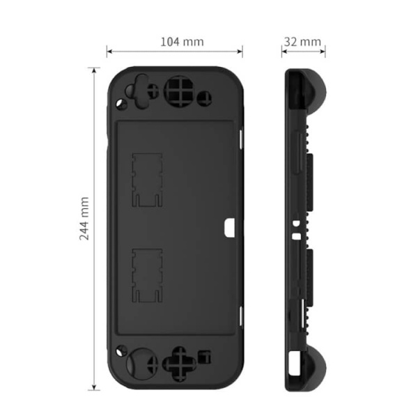Мягкий силиконовый чехол PGTECH с 2 картридж кейсами для Switch OLED черный (GP-341) - интернет-магазин GameShock г. Челябинск