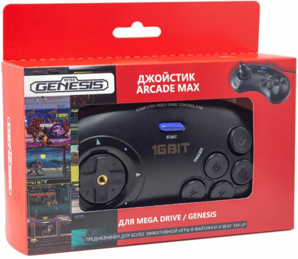 16 bit Retro Genesis Controller Arcade Max - Джойстик проводной - интернет-магазин GameShock г. Челябинск 16 bit Retro Genesis Controller Arcade Max - Джойстик проводной - интернет-магазин GameShock г. Челябинск