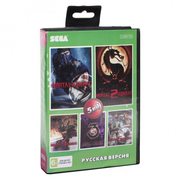 Картридж (16 бит) cборник игр 5в1 "AC-5001" MORTAL KOMBAT 3 ULTIMATE /MORTAL KOMBAT 1, 2, 3, 5 для Сеги