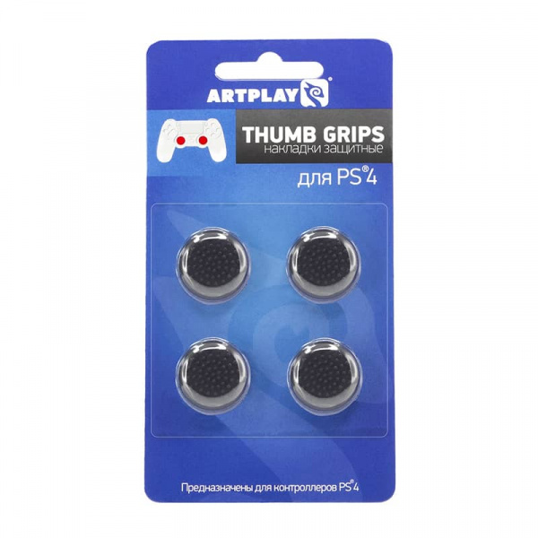 Накладки ун. антискользящие Artplays Thumb Grips 4 шт черных (PS4)