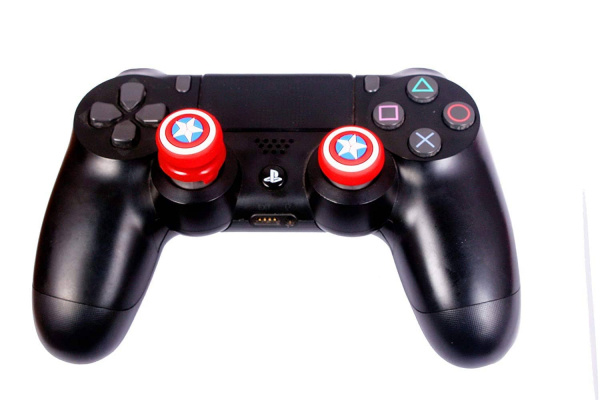 Накладки на стики для Dualshock 4 Rocker - "Captain America" - интернет-магазин GameShock г. Челябинск Накладки на стики для Dualshock 4 Rocker - "Captain America" - интернет-магазин GameShock г. Челябинск