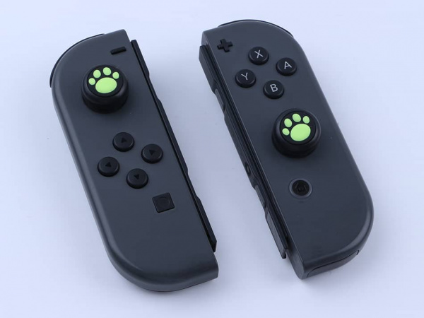 Премиум накладки на стики для Nintendo Switch/Lite/Oled - Cat Paw green - интернет-магазин GameShock г. Челябинск