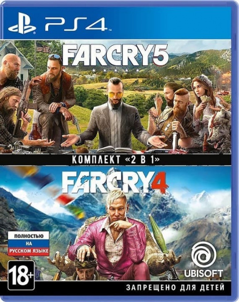 Far Cry 4 + Far Cry 5 (PS4, русская версия) Far Cry 4 + Far Cry 5 (PS4, русская версия)