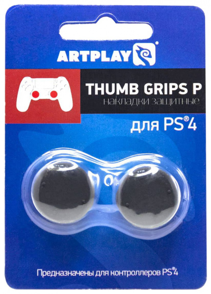 Накладки ун. антискользящие Artplays Thumb Grips черные 2 шт (PS4)