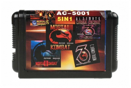 Картридж (16 бит) cборник игр 5в1 "AC-5001" MORTAL KOMBAT 3 ULTIMATE /MORTAL KOMBAT 1, 2, 3, 5 для Сеги (без коробки) Картридж (16 бит) cборник игр 5в1 "AC-5001" MORTAL KOMBAT 3 ULTIMATE /MORTAL KOMBAT 1, 2, 3, 5 для Сеги (без коробки)