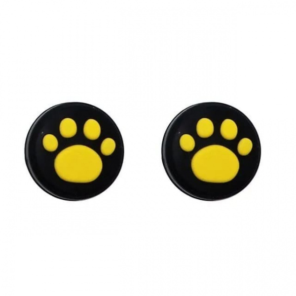 Накладки (насадки) на стики Joy Con для Nintendo Switch/Lite/Oled - Cat Paw yellow (2шт)