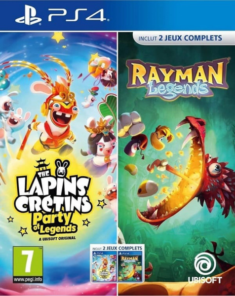 Rabbids: Party of Legend [PS4, русские субтитры] + Rayman Legends [PS4, английская версия]