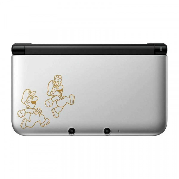 Nintendo 3DS XL Year of Luigi Edition Серебристый / черный NTSC-U + 64gb card прошитая [БУ]