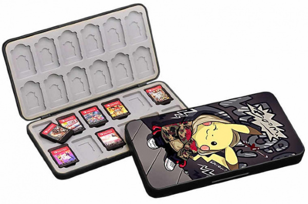 Кейс-футляр для хранения 24 картриджей (игр) Nintendo Switch Premium Game Card Case Pikachu Rapper - интернет-магазин GameShock г. Челябинск