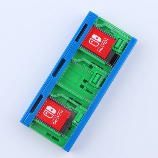Кейс-футляр для хранения 6 картриджей (игр) NS Switch Blue-Green