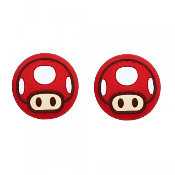 Накладки (насадки) на стики Joy Con для Nintendo Switch/Lite/Oled - Mario Toad red (2шт)