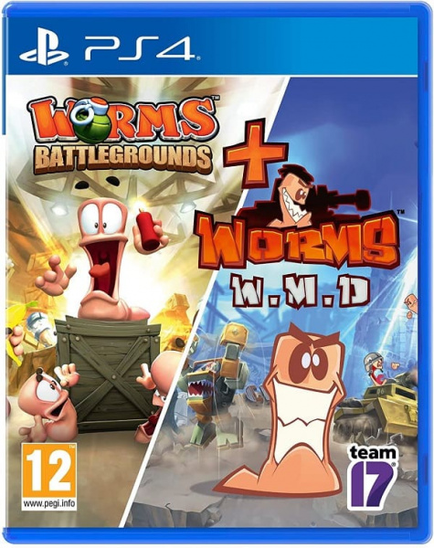 Worms Battlegrounds (АНГЛ) + Worms W.M.D (PS4, РУС , БУ)