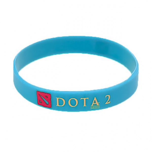 Браслет Dota 2, синий, силикон