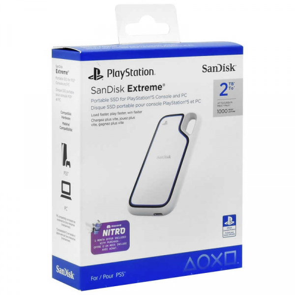 Внешний SSD накопитель SanDisk Extreme Portable, 2TB (PS5, PC)