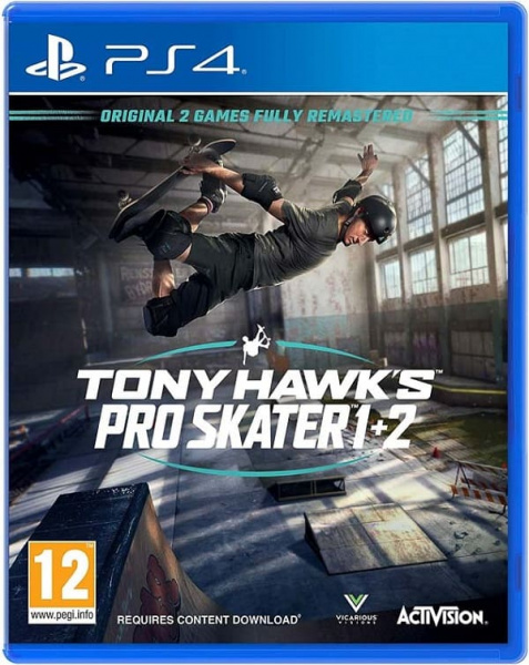 Tony Hawk's Pro Skater 1+2 (PS4, английская версия)