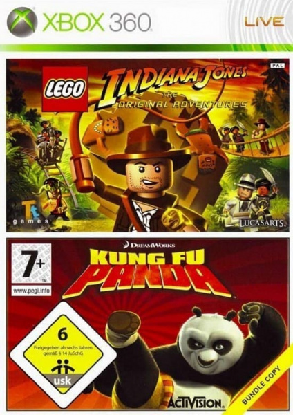 Lego Indiana Jones + Kung Fu Panda (Xbox 360, АНГЛ, БУ)