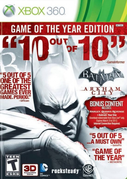 Batman Arkham City - Game of the Year Edition (Xbox 360, РУС, БУ)