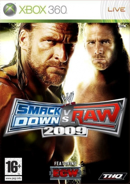 SmackDown VS Raw 2009 (Xbox 360, АНГЛ, БУ)