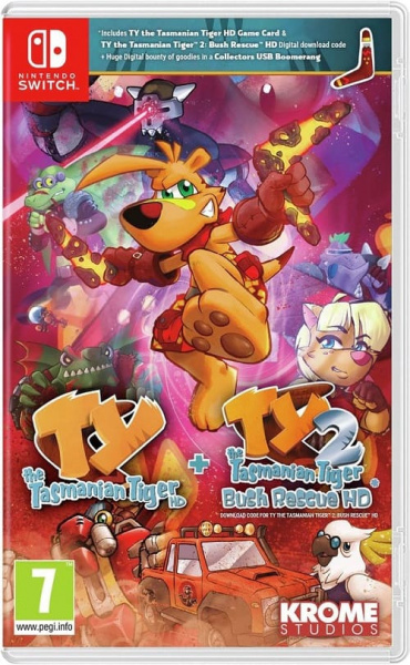 TY The Tasmania Tiger HD & TY The Tasmania Tiger HD 2 [Nintendo Switch, английская версия, БУ]
