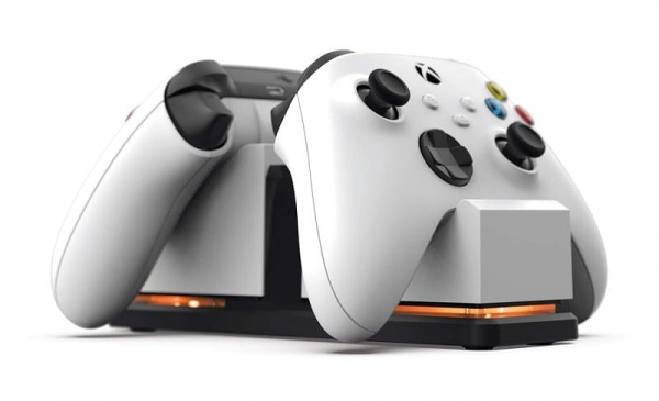 Зарядная станция PowerA Twin Charging для 2-х геймпадов Xbox One/Series (белая) - интернет-магазин GameShock г. Челябинск