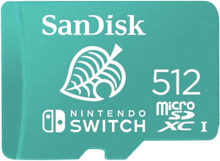 Карта памяти MicroSD SanDisk 512GB Class 10 Nintendo Switch Cobranded V30 A1 UHS-I U3 (100/90 Mb/s) (SDSQXAO-512G-GNCZN) - интернет-магазин GameShock г. Челябинск