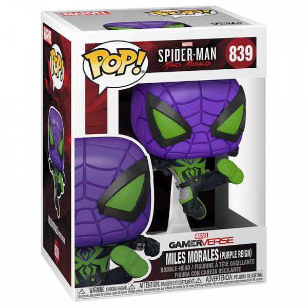 Фигурка Funko POP! Marvel. Spider-Man: Miles Morales (Purple Reign) 839 - интернет-магазин GameShock г. Челябинск