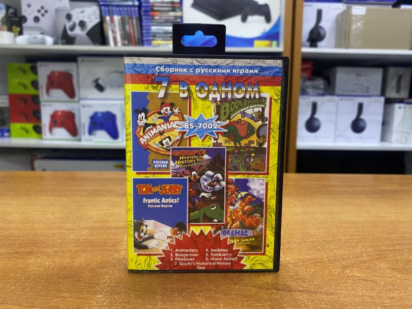 Картридж (16 бит) cборник игр 7в1 "BS-7002" Boogerman/ Joe and Mac / Tom & Jerry /Flintstones +.. для Сеги - интернет-магазин GameShock г. Челябинск