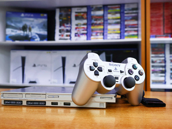 Sony Playstation 2 Silver Slim (БУ) - интернет-магазин GameShock г. Челябинск