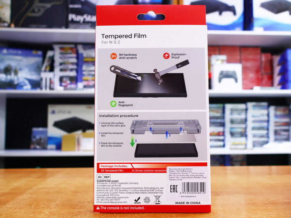 Защитное стекло с фиксатором Dobe Tempered Glass Film HD для Nintendo Switch 2 (TNS-3166B) - интернет-магазин GameShock г. Челябинск