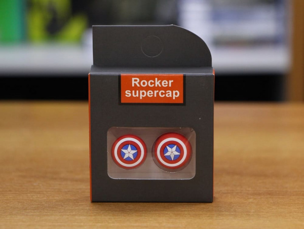 Накладки на стики для Dualshock 4 Rocker - "Captain America" - интернет-магазин GameShock г. Челябинск Накладки на стики для Dualshock 4 Rocker - "Captain America" - интернет-магазин GameShock г. Челябинск